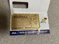 ANA Pokemon Gold Boarding Pass Mew Pikachu - Image 2