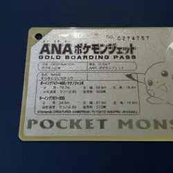 ANA Pokemon Jet Gold Boarding Pass Flying Pikachu - Image 3