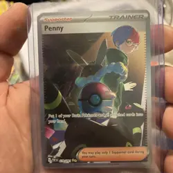Pokemon Penny 239/091 SV Paldean Fates Full Art Holo Ultra Rare Eng 2024 - Image 4
