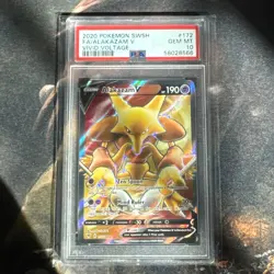 2020 Pokemon Vivid Voltage #172 Alakazam V Full ART PSA 10 GEM Mint - Image 2