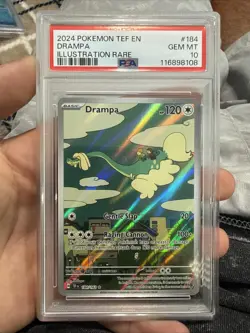 Pokemon 2024 Temporal Forces Drampa Illustration Rare #184/162 Psa 10 - Image 1