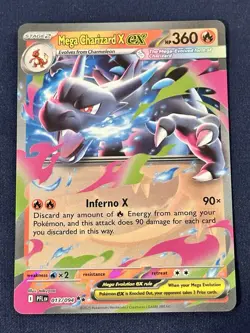 Mega Charizard X ex 013/094 Double Rare Phantasmal Flames Pokemon Holo NM - Image 1