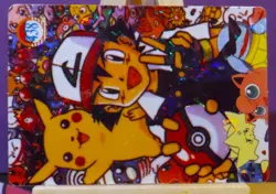 POKEMON POCKET MONSTERS VENDING PRISM STICKER 438 PIKACHU ASHE MEW SQUIRTLE - Image 2