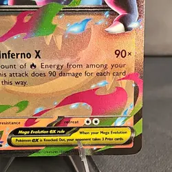 Pokemon Mega Charizard X ex Double Rare Holo 013/094 Phantasmal Flames 2025 NM - Image 4