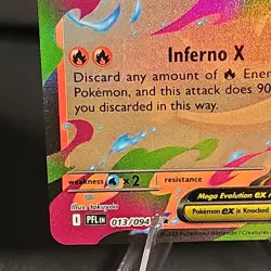 Pokemon Mega Charizard X ex Double Rare Holo 013/094 Phantasmal Flames 2025 NM - Image 5