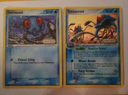 Pokemon Cards Reverse Holo Stamped Ex Legend Maker Tentacool & Tentacruel - Image 1