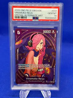 One Piece Heroines Edition EB03 Vinsmoke Reiju EB03-031 SP Alternate Art PSA 10 - Image 1