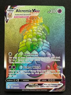 ALCREMIE VMAX 073/072 RAINBOW RARE SHINING FATES POKEMON - Image 1