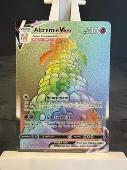 Alcremie VMAX 073/072 Rainbow Hyper Rare – Shining Fates Pokemon Card NM - Image 1