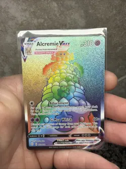 Pokemon TCG Alcremie VMAX Secret Rare Rainbow Shining Fates 073/072 - Image 1