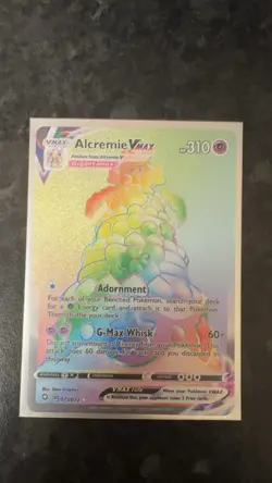Alcremie VMAX 073/072 Rainbow Secret Rare Card Shining Fates Pokemon TCG - Image 1