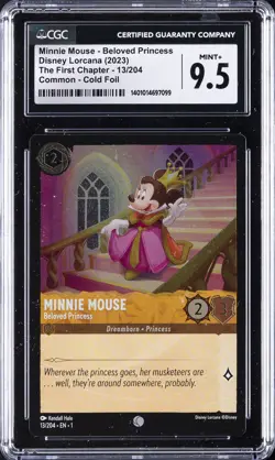 2023 DISNEY LORCANA EN1-THE FIRST CHAPTER COLD FOIL #13 MINNIE MOUSE CGC 9.5 - Image 1