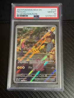 2023 POKEMON MEW EN-151 ILLUSTRATION RARE #173 PIKACHU PSA 10 - Image 1