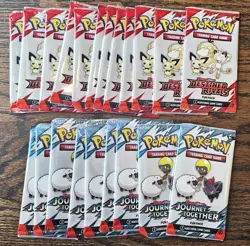 21x Pokemon Scarlet Violet Destined Rivals + Journey Fun Pack Booster Lot NEW - Image 1