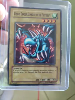 Yugioh Winged Dragon, Guardian of the Fortress #1 MRD-002 1st Edition Ex Cond. - Image 1