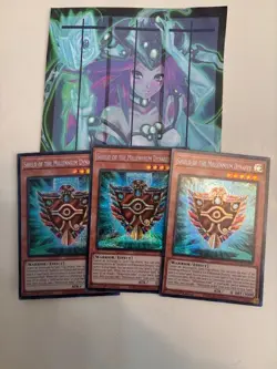 Yugioh 3x Shield of the Millennium Dynasty MP25-EN078 2025 Mega-Pack 1st Ed NM - Image 1