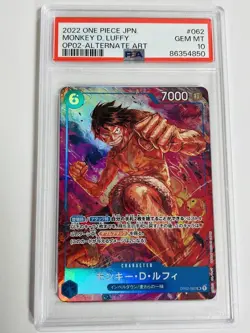 One Piece Card Game Luffy SR Parallel PSA 10 Top Battle One-Owner - Image 1