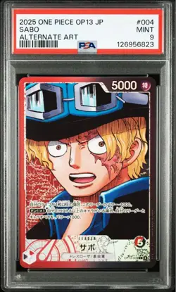PSA 9 Sabo Leader One-Owner Card High Grade with Minor flaws - Image 1