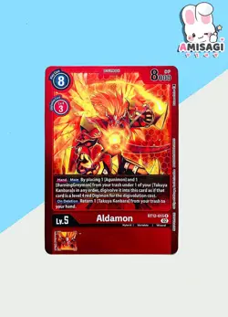 Digimon Trading Card - Aldamon BT12-015 R Promo Card Foil TCG English - Image 1