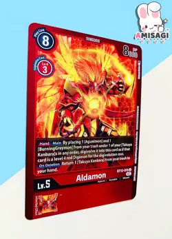 Digimon Trading Card - Aldamon BT12-015 R Promo Card Foil TCG English - Image 2