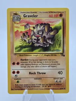 Pokemon TCG Graveler Fossil, Unlimited Uncommon Card 37/62 - Image 1