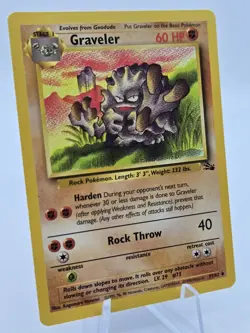 Pokemon TCG Graveler Fossil, Unlimited Uncommon Card 37/62 - Image 2