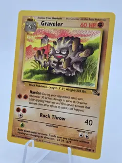 Pokemon TCG Graveler Fossil, Unlimited Uncommon Card 37/62 - Image 3