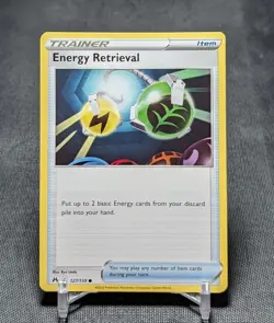 Energy Retrieval Regular Common Trainer Crown Zenith Pokemon TCG Card 127/159 - Image 1