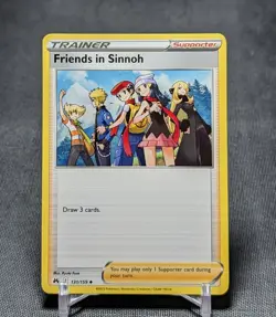 Friends In Sinnoh Regular Uncommon Trainer Crown Zenith Pokemon TCG Card 131/159 - Image 1