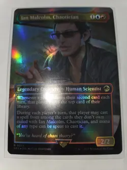mtg, Ian Malcolm, Chaotician (Borderless) Universes Beyond: NM - Image 1