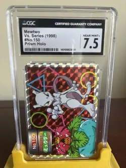 Mewtwo 1998 Pokemon Vs. Series #No. 150 Holo Prism CGC 7.5 Japanese TCG Card - Image 1