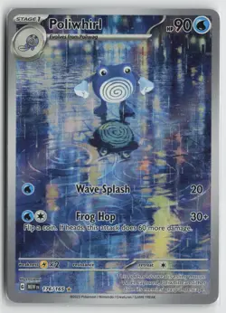 Poliwhirl 176/165 Illustration Rare 151 Pokemon LP - Image 1