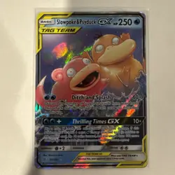 Pokemon Slowpoke & Psyduck GX 35/236 Sm-Unified Minds Ultra Rare TAG TEAM Holo - Image 1