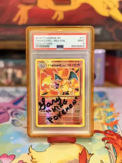 Pokemon XY Evolutions 2016 #11 Charizard-Rev.Foil PSA 9 - SIGNED - Image 1
