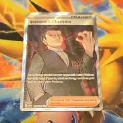 Pokemon TCG Giovanni's Charisma 197/165 SV 151 Full Art Holo UR Eng - Image 1