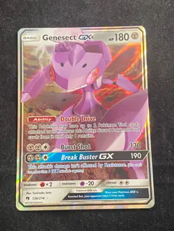Pokemon TCG Genesect GX Sun & Moon Lost Thunder 130/214 Holo Ultra Rare - Image 2