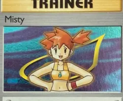 1st Edition Misty Holo Trainer Pokemon Card 18/132 Gym Heroes 2000 Light Play - Image 2
