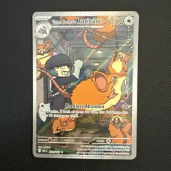 Team Rocket's Raticate 202/182 Illustration Rare Destined Rivals Pokemon NM - Image 1