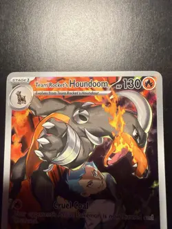 Pokemon TCG Destined Rivals Team Rockets Houndoom Card 191/182 IR - Image 2