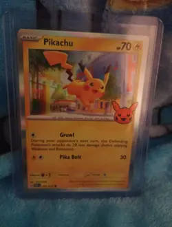 2023 Baslc Pikachu Reverse Hollow Pokemon Trading Card Game - Image 1