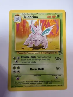 Nidoking 11/130 Base Set 2 Holo Rare Pokemon Holo! Display Set All Evolve Stages - Image 3