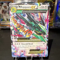 Pokemon TCG M Rayquaza EX 76/108 Roaring Skies Mega Full Art Holo Ultra Rare - Image 1