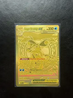 Pokemon TCG Chaos Rising Mega Greninja Ex Mega Hyper Rare 122/086 English GOLD - Image 1