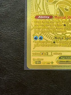 Pokemon TCG Chaos Rising Mega Greninja Ex Mega Hyper Rare 122/086 English GOLD - Image 4
