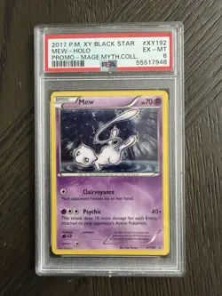 Mew XY192 XY Promos PSA 6 Pokemon Card Holo - Image 1