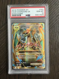 M Charizard EX Full Art 101/108 Evolutions PSA 10 Pokemon Holo - Image 1