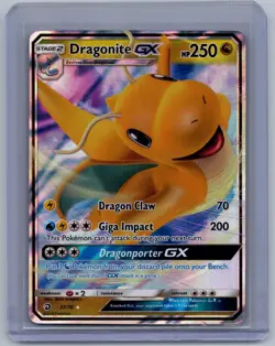 DRAGONITE GX 37/70 HOLO GX RARE DRAGON MAJESTY POKEMON NM/M - Image 1