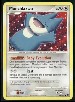 Munchlax 69/111 Common Rising Rivals Pokemon Lightly Played - Image 1