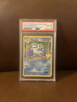 BLASTOISE holo 2021 Pokemon Celebrations 25th Anniversary PSA 10 Gem Mint - Image 1