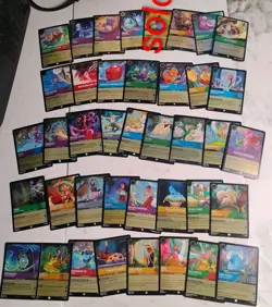 HUGE FOIL ONLY Disney Lorcana CARD LOT Archazias Island (39) TOTAL ALL NEAR MINT - Image 2